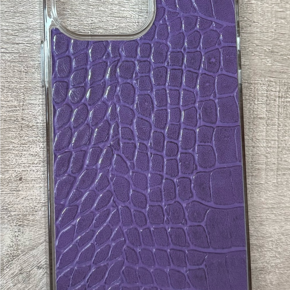 FLAUNT SQUARE Purple Crocodile Pattern iPhone 13 Pro Max Case